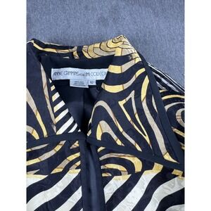 ANNE GRIMMINS FOR UMI COLLECTIONS Silk Zebra Print Blazer Jacket Size 12‎